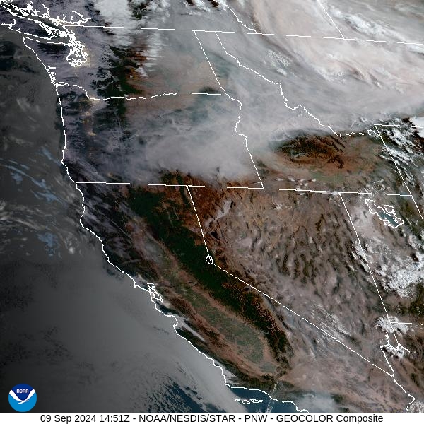 Monday morning’s satellite shows widespread heavy smoke across much of Montana, Idaho, and Oregon.